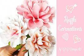 Carnation Paper Flower Templates Catching Colorlfies Homedecoraccessories Paper Flowers Paper Flower Template Paper Roses