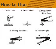 This video was produced to help you use a pop rivet gun. Rivet Gun By Toolman 10 5 Pop Rivet Gun With 40 Pieces Import It All