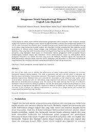 Researcher, history programme, faculty of social sciences and humanities, ukm 43650 bangi selangor. Pdf Penggunaan Teknik Peneguhan Bagi Mengatasi Masalah Tingkah Laku Hiperaktif