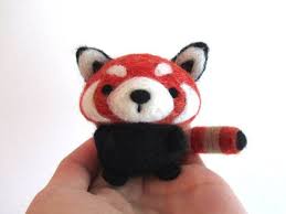 Needle Felted Red Panda Needle Felted Animal Felt Red Panda Etsy Felt Animals Needle Felted Animals Panda Art