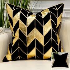 Black And Gold Couch Covers Midnight Black Pillow Case Throw Pillows Decorative Pillows Couch Gold Throw Pillow Couch