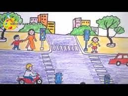 Vẽ Tranh An Toan Giao Thong How To Draw Traffic Safety Art Drawings For Kids Drawing For Kids Drawing Lessons