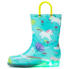 Shop Outee Toddler Kids Adorable Printed Light Up Rain Boots Overstock 31607535
