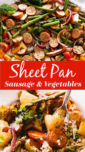 Sheet Pan Smoked Sausage And Vegetables Recipe In 2020 Smoked Sausage Recipes Sausage And Vegetable Recipe Smoked Sausage