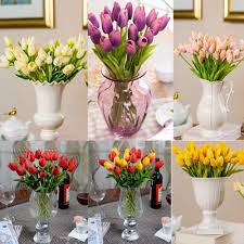 Aside from looking gorgeous, these faux flowers are maintenance free blooms offering plenty of perks. Fashion Tulip Artificial Flower Latex Wedding Bouquet Home Garden Decor Garden Kitchen Decor Garden Postergarden Decor Items Aliexpress