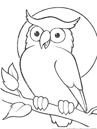 Bird Sitting On Tree Drawing For Kids Owl Tattoos Designs And Ideas Page 6 Owl Coloring Pages Owls Drawing Bird Drawings