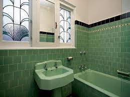 Art deco bathroom tiles 10cm hand printed grey kitchen splashback tiles green and blue square tiles millefiori pattern decorative tile doodlepippin from see more ideas about art deco tiles emerald green green. Learn How To Achieve A Great Mid Century Bathroom Decor Www Essentialhome Eu Blog Midcentury Art Deco Bathroom Tile Green Tile Bathroom Art Deco Bathroom