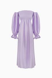 Atlanta Linen Dress In Lavender Sleeper