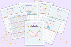 Download your free 2021 printable calendar. Free Printable Unicorn 2021 Calendar For A Magical Year The Artisan Life