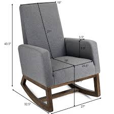 Mid Century Rocking Chair Retro Modern Fabric Upholstered Relax Rocker 219 95 Free Shipping This Traditional Wooden Rocking Chair Is A Wonderful Furniture Ce