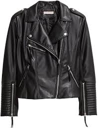 H M H M Biker Jacket Black Ladies Shopstyle Biker Jacket Faux Leather Motorcycle Jacket Faux Leather Biker Jacket