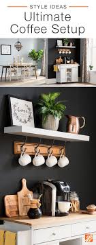 Create A Modern Coffee Station In Your Kitchen For Convenient Caffeine Establish This Space Away From The Main Work Z Coffee Bar Home Bars For Home Home Decor
