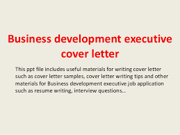 Business Development Executive Cover Letter