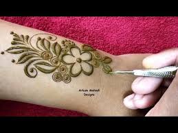 Latest Easy And Stylish Mehndi Design For Back Hand Arham Mehndi Designs Youtube Latest Mehndi Designs Stylish Mehndi Mehndi Designs For Girls