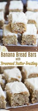Banana Bread Bars With Browned Butter Glaze Recipe Banana Bread Bars Banana Dessert Recipes Banana Dessert