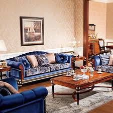 Are floral living room sofas in style : Italian Style Living Room Furniture With White Delicate Wood Carving