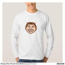 Funny Face Front Icon Retro T Shirt Sweatshirt For Men Showing A Mascot Icon Illustration Of The Head Of A Fu Long Sleeve Tshirt Men Retro Tshirt Shirt Designs