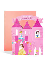 The strawberry basket box card and the tea time box card each make an adorable gift for mother's day or for girly birthdays. Pop Up Disney Princess Castle Scene Birthday Card M S