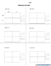 The best set of free multiplication worksheets on the web! Multiplication Area Model Worksheet