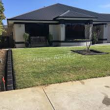 Flat Black This Is Our Charcoal Glazed Continuous Concrete Garden Edging Kerbing With Brick Effect Whic Concrete Garden Concrete Garden Edging Garden Edging