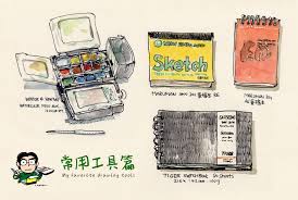 b6速寫男 相片 水彩 風景の絵 水彩イラスト