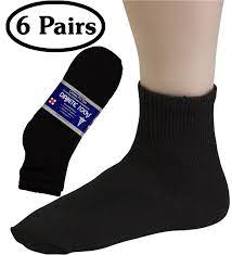 Debra Weitzner Womens Diabetic Socks 6 Pack Ankle Black Size 9 11 Comfortable Socks Socks Casual Socks