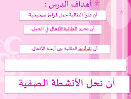 اللغة العربية بوربوينت الأفعال للصف الثاني