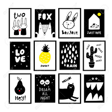 Black and white prints framed. Set Of Black And White Prints And Posters For Room Decor Baby Royalty Free Cliparts Vectors And Stock Illustration Image 137868508