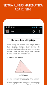 Tetapi untuk kebutuhan pembelajaran, kali ini saya tuliskan lagi rumus bangun ruang untuk kalian semua yang ingin mempelajari rumus. Rumus Matematika Sd Smp Sma Fur Android Apk Herunterladen