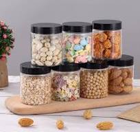 8OZ 32PCS Plastic Jars with Lids Empty Slime Cosmetics Containers Clear  Gift Round PET Cream Jars with Black Lids Pen Labels for Kitchen Storage ...