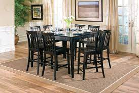 Shop for black bar table online at target. 9 Piece Counter Height Table Set In Rich Black Finish By Coaster 101038blk
