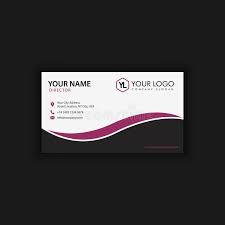 Now we fill in the personal information. Modern Creative And Clean Business Card Template With Purple Black Editorial Image Illustration Of Card Backdrop 151461830