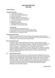 Store manager job description & qualification. Job Description Teller Printable Pdf Download
