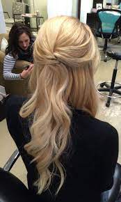 Elegant And Simple Half Up And Half Down Style With Loose Curls Updo I Did For A Client In Atlanta Down Hairstyles For Long Hair Hair Styles Wedding Hairstyles