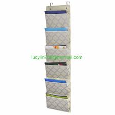 over the door hanging file organizer wall mount fabric collapsible magazine holder shelf storage pocket chart folder 6 pockets buy pen holder pocket