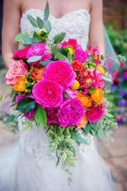Coral Fuchsia Pink And Orange Bouquet Spring Wedding Bouquets Colorful Wedding Bouquet Prom Flowers Bouquet
