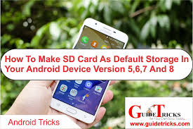 But, after they have installed, you can move some (but not all) apps to your sd card. How To Make Sd Card As Default Storage In Your Android Device Version 5 6 7