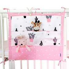 Muslin Tree Bed Hanging Storage Bag Baby Cot Bed Brand Baby Cotton Crib Organizer 50 60cm Toy Diaper Crib Organizers Baby Toy Storage Baby Cot Bedding