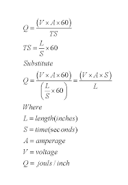 Travel Speed For Calculate Of Heat Input