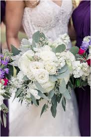 Baby's breath is one of the most popular white filler flowers. Little River Farms Wedding Venue Pictures Alpharetta Ga White Wedding Bouquets Babys Breath Bouquet Wedding Flower Bouquet Wedding
