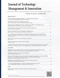Y respuestas de esta semana de junio. Journal Of Technology Management Innovation Vol 10 No 3 2015 Jotmi By Chimera Innova Group Issuu