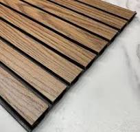 3D Aangepaste Decoratieve Geluidsisolatie Houten Latten Wandbekleding  Houten Fineer Huisdier Vilt Akoestisch Paneel