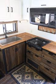 Rustic Modern Rv Kitchen With Reclaimed Wood Cheap Kitchen Cabinets Reclaimed Wood Kitchen Diy Kitchen Cabinets