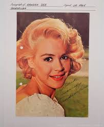 Sandra Dee Autographed 6.25" x 9" Photograph W/COA Auction