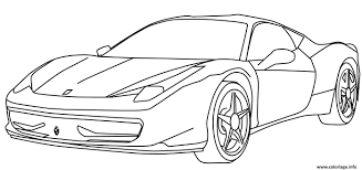 Sur ce dessin, vous avez des voitures à colorier. Coloriage Voiture De Course Ferrari Dessin Dessin Voiture De Course A Imprimer