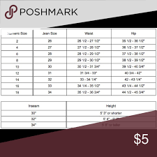 Women S Jeans Size Chart Jeans Size Chart Jeans Size Size Chart