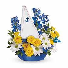 Celebrate the fantastic news of a new baby boy with a gift of flowers. Ahoy It S A Boy Bouquet At Send Flowers