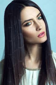 Beautiful Young Woman With Long Straight Hair Straight Hairstyles Long Straight Hair Hair Thickening Oil