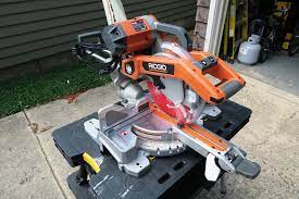 As indicated by test, tighten. Ridgid Miter Saw 10 Sliding Dual Bevel Saw With Dual Laser Guide