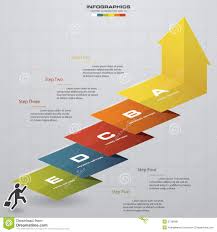 Business Chart 5 Steps Diagram Template Vector Step By